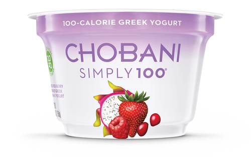 slide 1 of 1, Chobani Yogurt, Greek, Non-Fat, Mixed Red Berry Blended, 5.3 oz