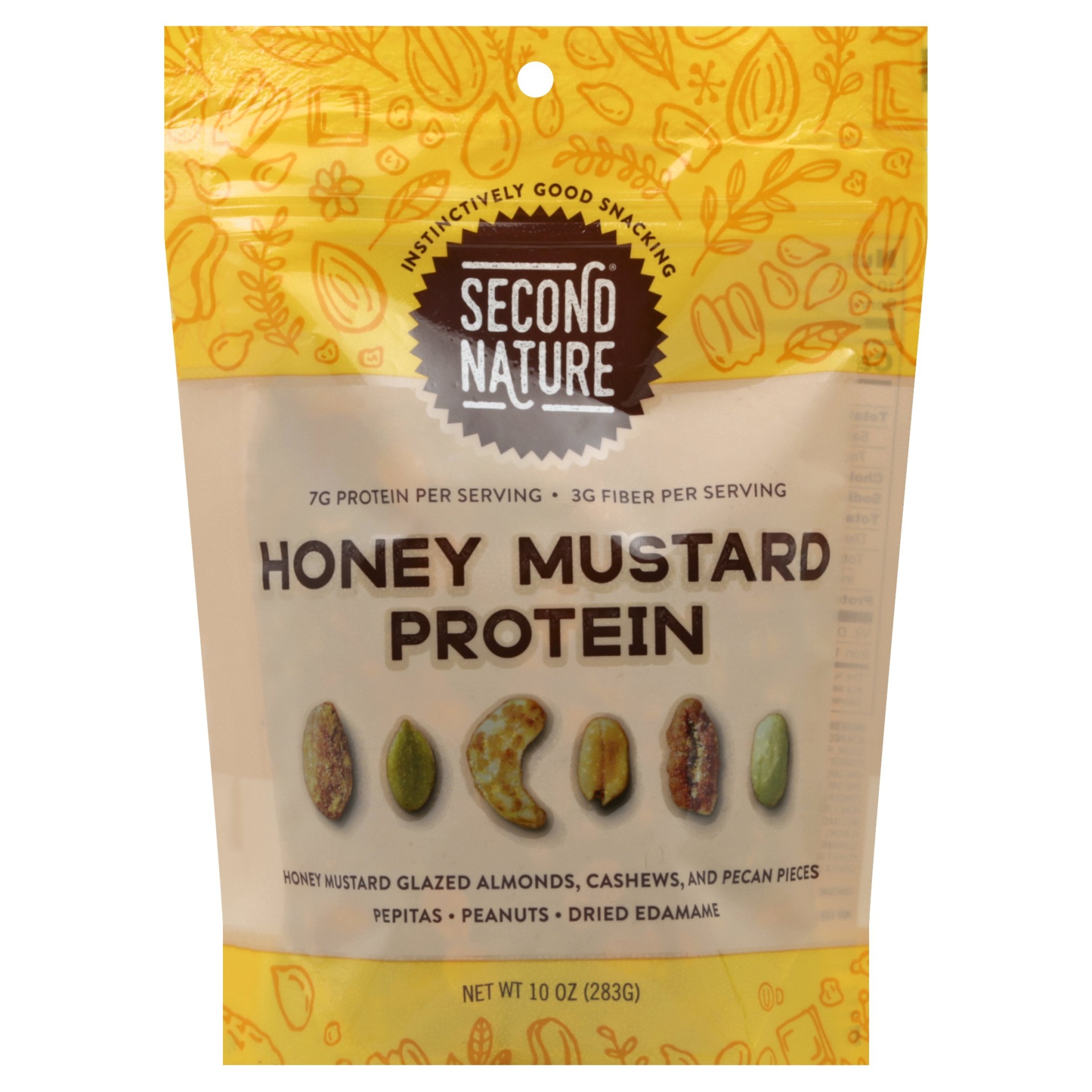 slide 1 of 6, Second Nature Honey Mustard Protein Nut Mix, 10 oz