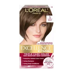 L'Oréal Excellence Triple Protection Permanent Hair Color - 6.3 fl oz - 5 Medium Brown - 1 Kit