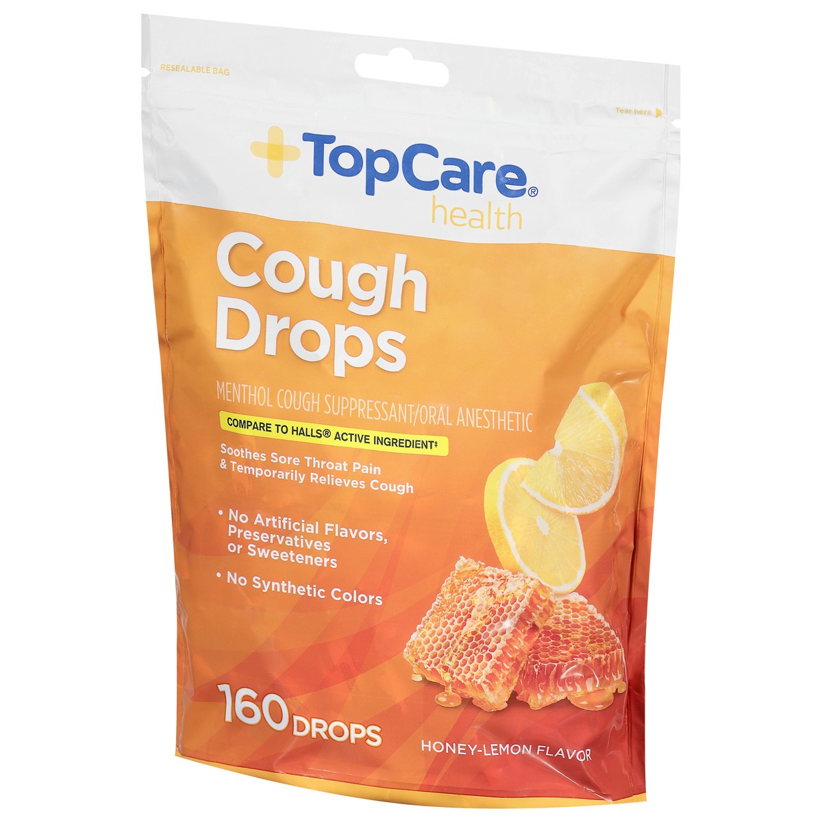 slide 10 of 14, TopCare Health Honey-Lemon Flavor Cough Drops 160 Drops, 160 ct