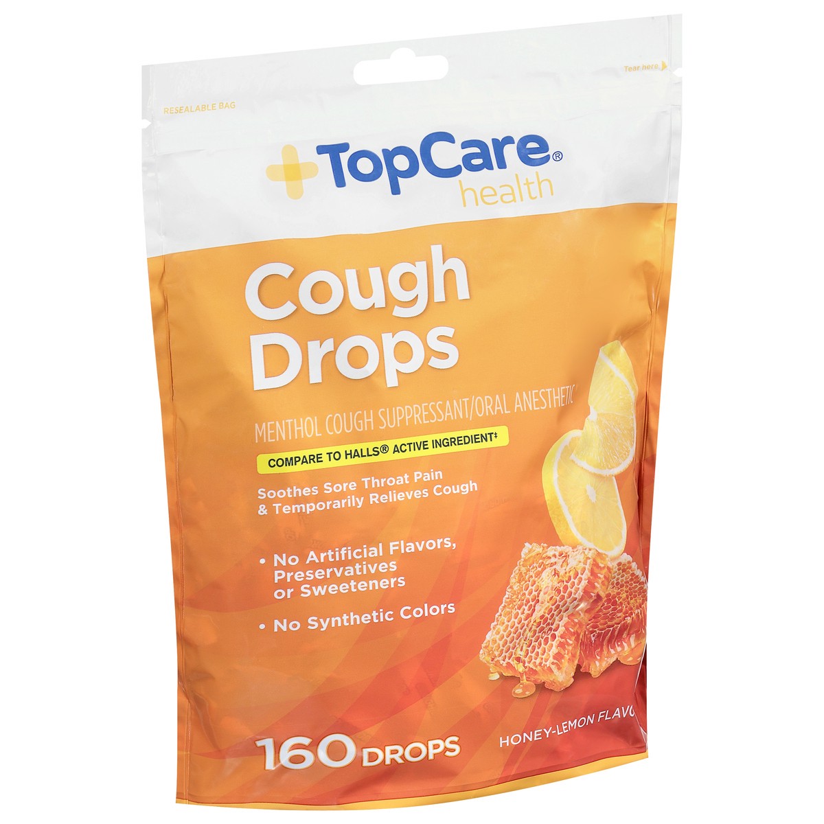 slide 7 of 14, TopCare Health Honey-Lemon Flavor Cough Drops 160 Drops, 160 ct