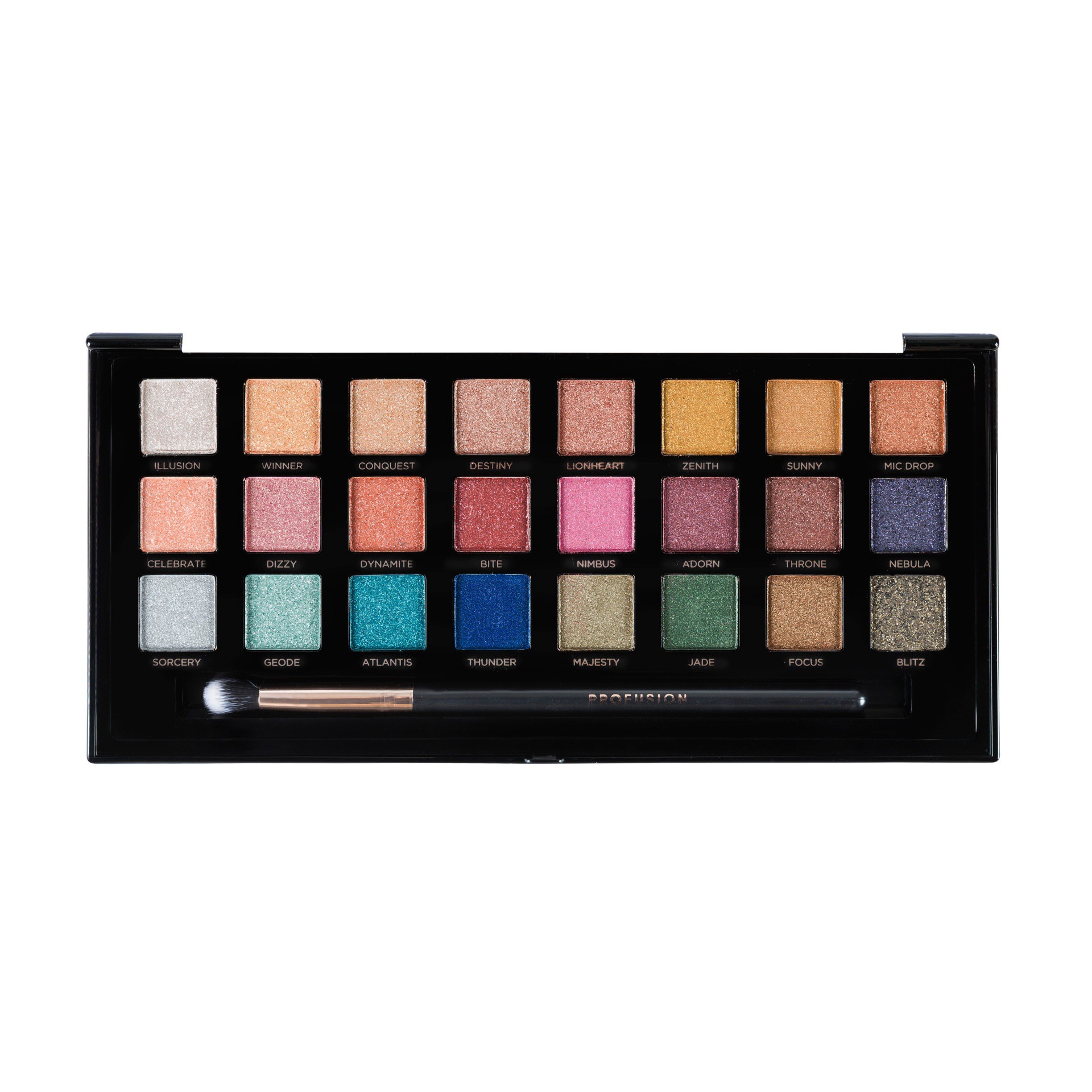 slide 1 of 6, Profusion Cosmetics Eyeshadow Palette & Brush 1 ea, 1 ea