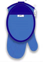 Fiesta Oven Mitt & Potholder Set - Solid Lapis