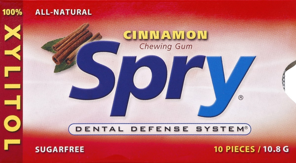 slide 4 of 4, Spry Cinnamon Sugar-free Chewing Gum, 10 ct