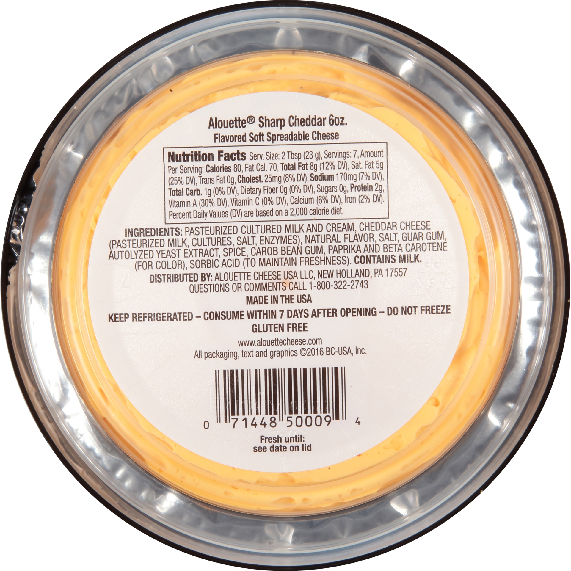 slide 4 of 6, Alouette Sharp Cheddar Cheese Spread, 6 oz