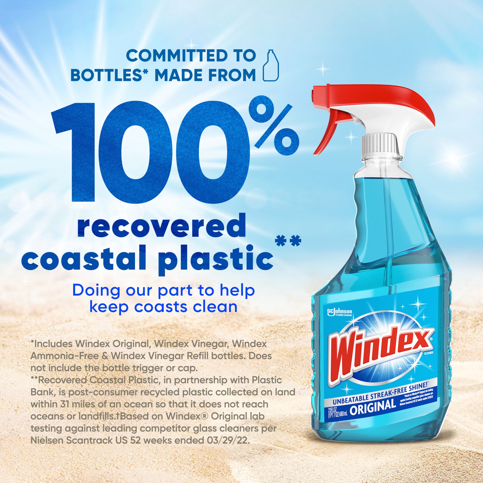 slide 2 of 6, Windex Original Commercial Line 128 -fl oz Pour bottle Glass Cleaner, 1 ct