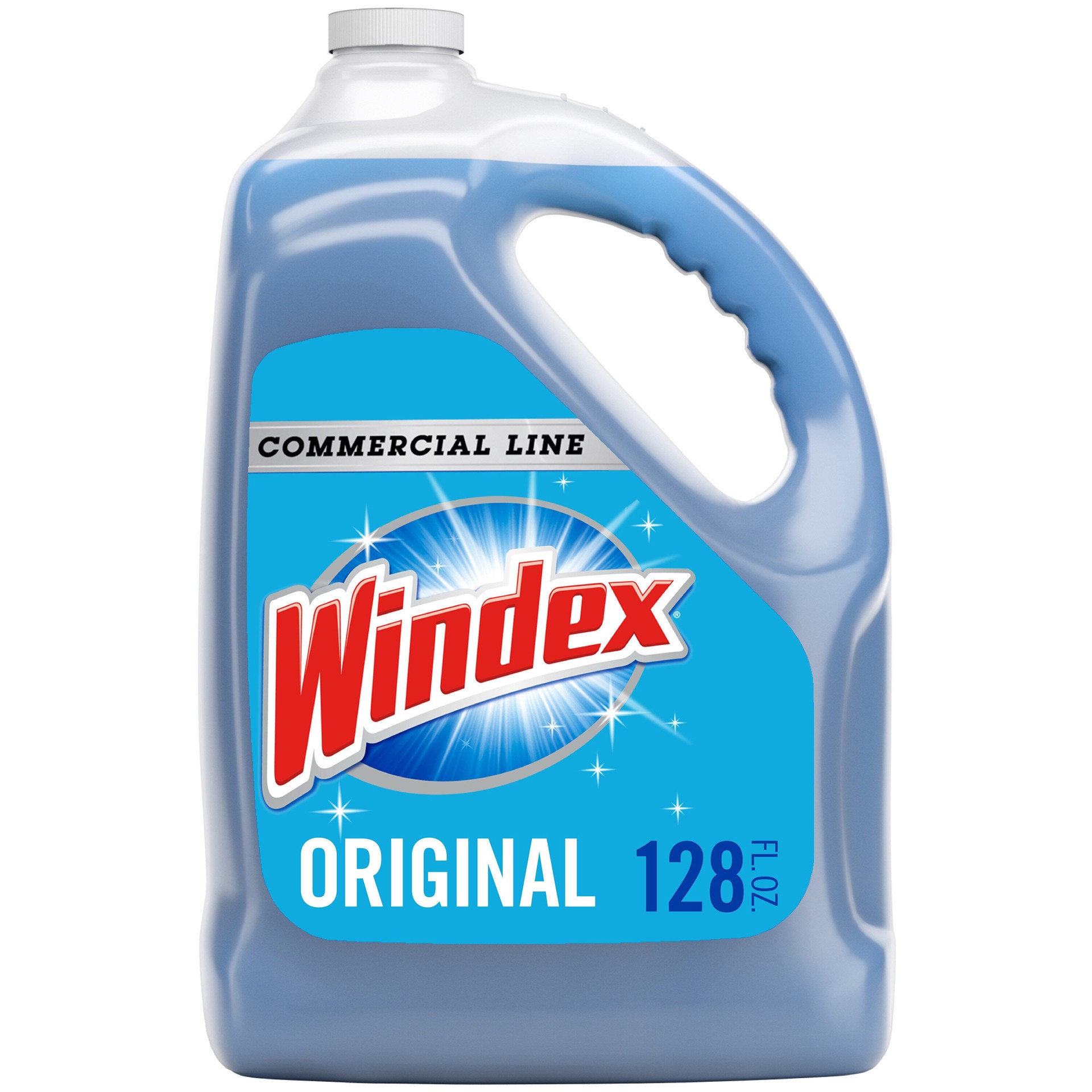 slide 1 of 6, Windex Original Commercial Line 128 -fl oz Pour bottle Glass Cleaner, 1 ct