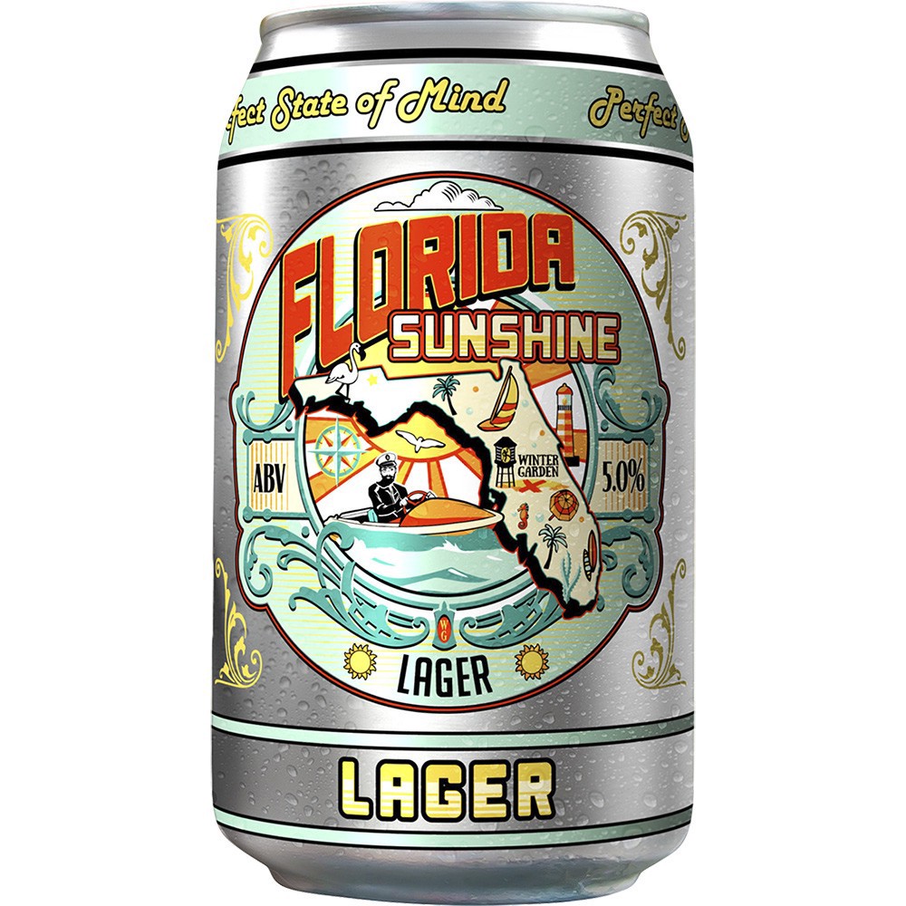 slide 1 of 1, Crooked Can Florida Sunshine Lager, 6 ct; 12 oz