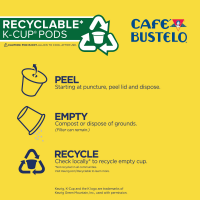 slide 10 of 10, Café Bustelo Coffee K-Cup Pods, Brazilian Blend, 12 ct