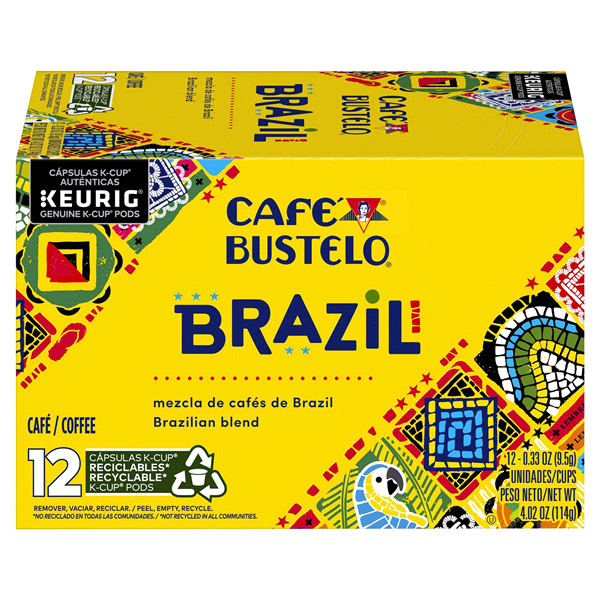 slide 1 of 1, Cafe Bustelo Coffee K-Cup Pods, Brazilian Blend, 12 ct