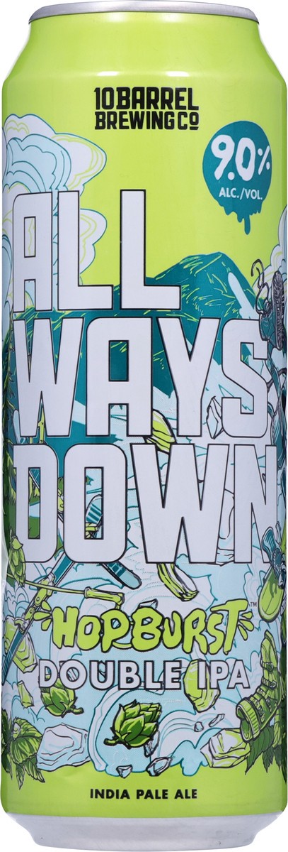 slide 7 of 9, 10 Barrel Brewing Co. Double IPA All Ways Down Hopburst Beer 19.2 fl oz, 19.20 fl oz