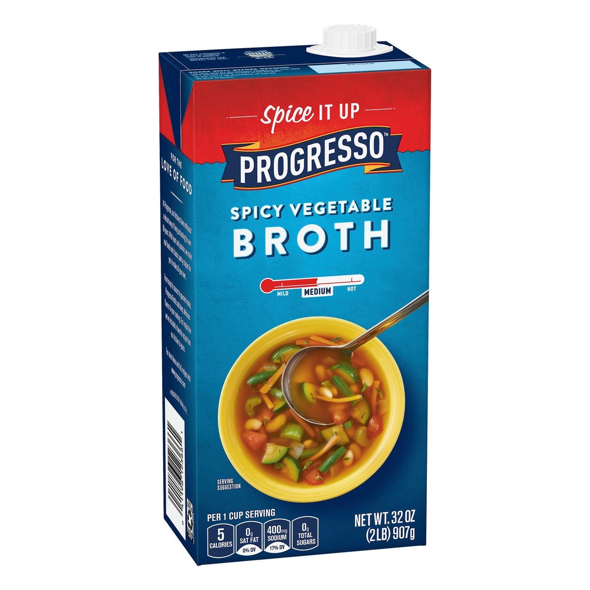 slide 2 of 9, Progresso Spicy Vegetable Broth 32 oz, 32 oz