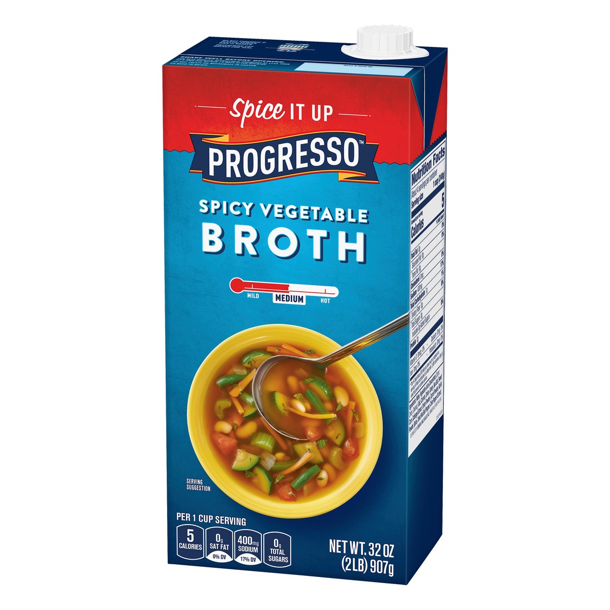 slide 3 of 9, Progresso Spicy Vegetable Broth 32 oz, 32 oz
