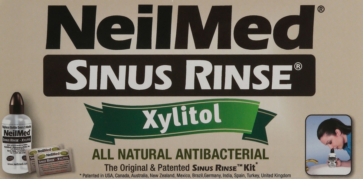 slide 3 of 8, NeilMed Sinus Rinse Xylitol Kit with Refill Packets, 1 ct