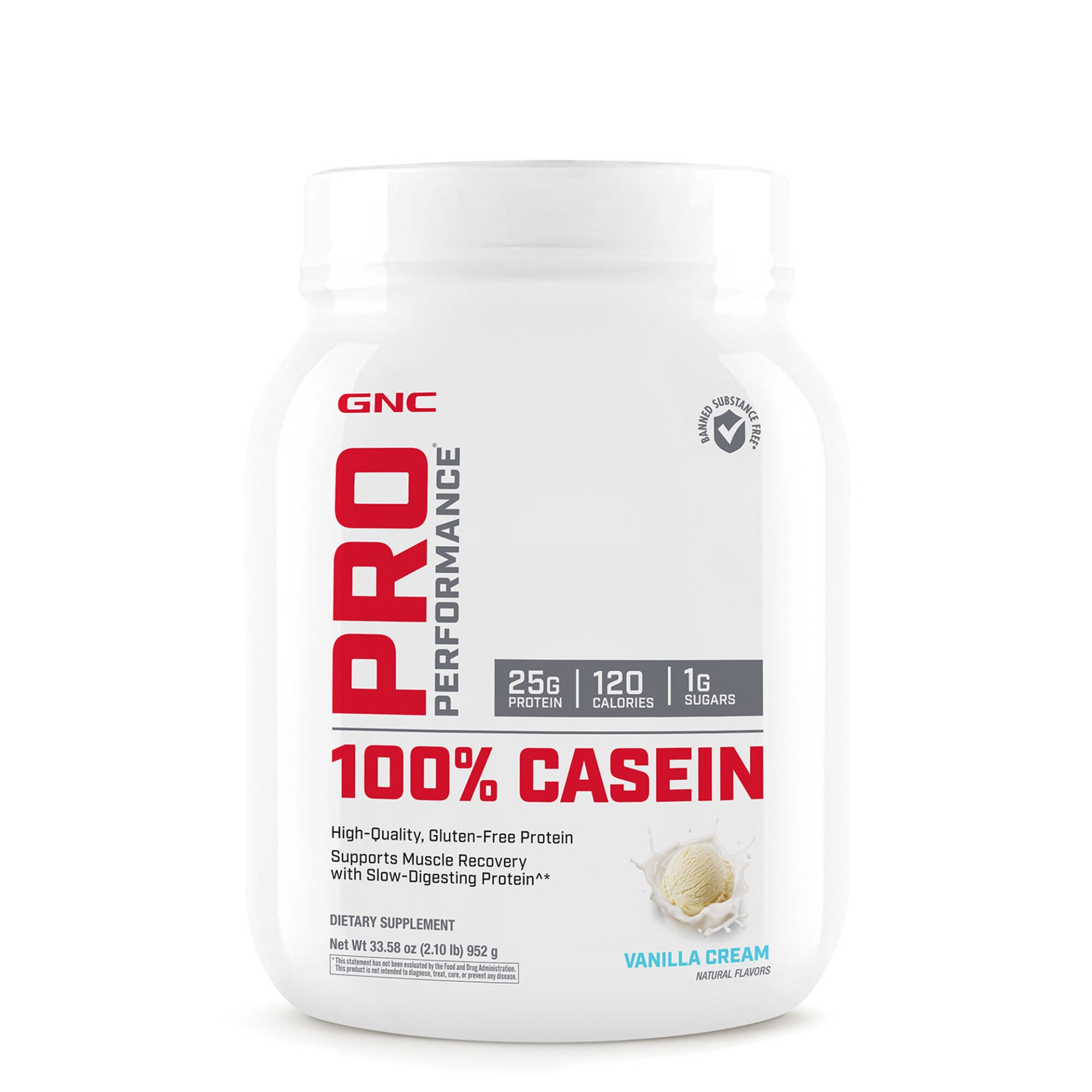 slide 1 of 1, GNC Pro Performance 100% Casein - Vanilla Cream, 2 lb