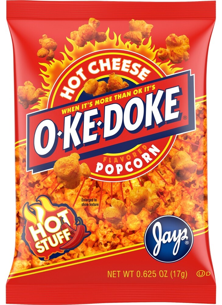 slide 1 of 1, Lance Okedoke Hot Cheese Flavored Popocorn, 0.63 oz