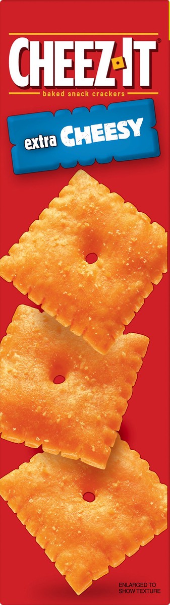 slide 7 of 7, Cheez-It Cheese Crackers, Baked Snack Crackers, Lunch Snacks, Extra Cheesy, 12.4oz Box, 1 Box, 12.4 oz