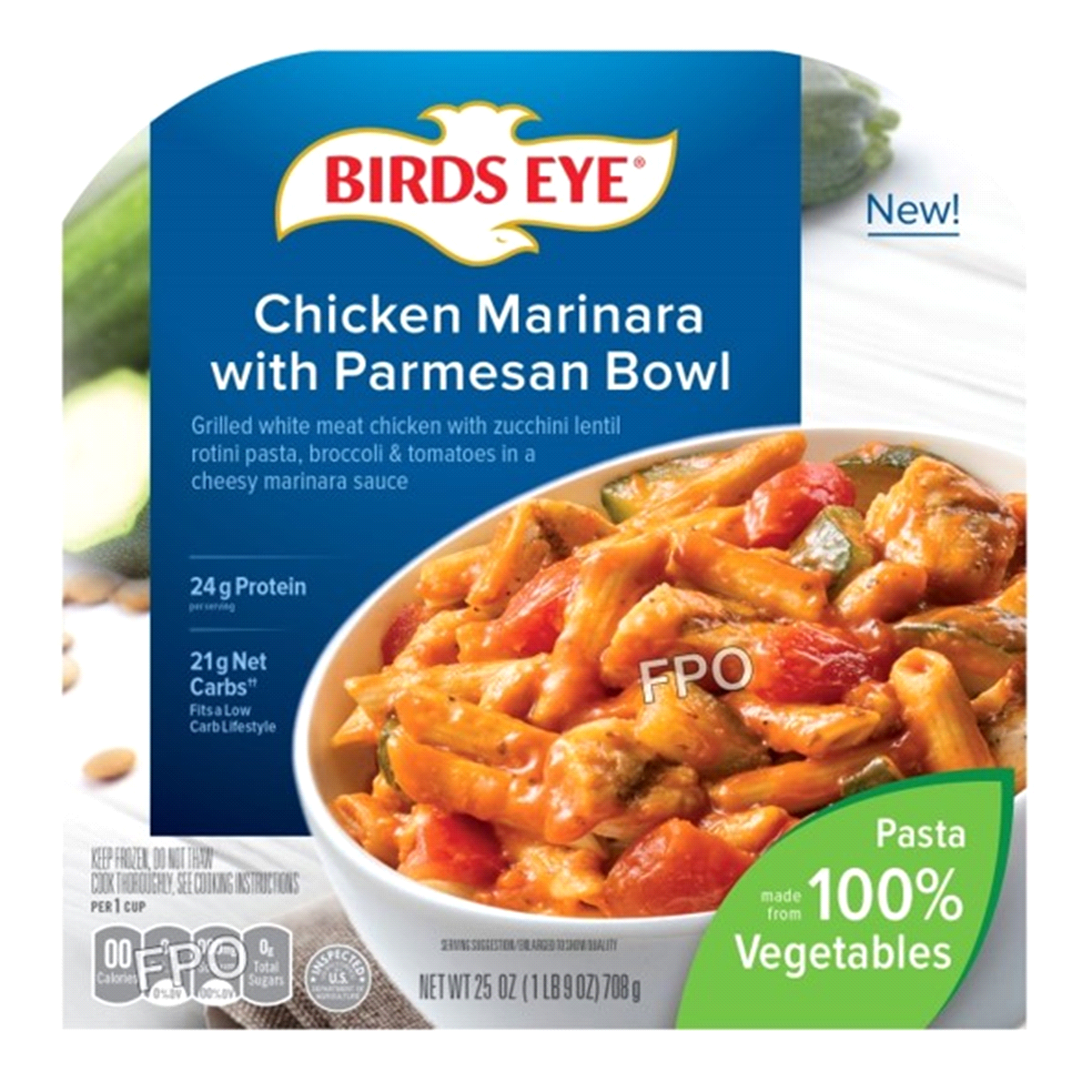 slide 1 of 1, Birds Eye Veggie Made Chicken Marinara w/Parmigiana, 9.3 oz