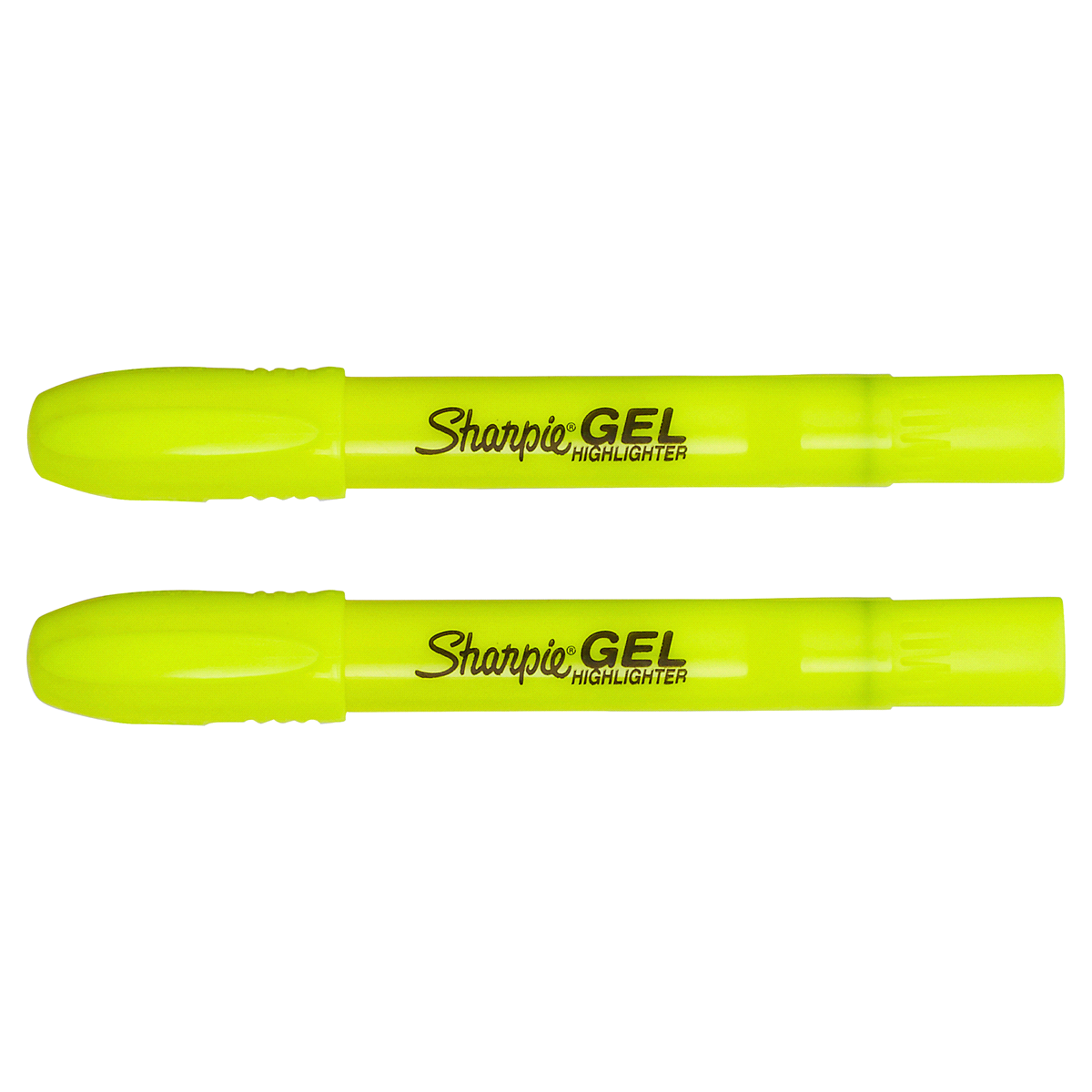 slide 2 of 4, Sharpie Gel Highlighters, Bullet Tip, Fluorescent Yellow, 2 ct