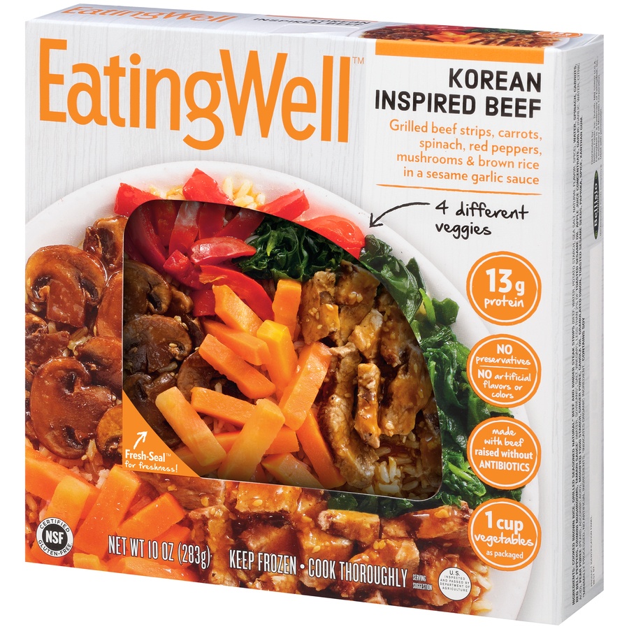 slide 4 of 9, Eating Well Korean Inspired Beef, 10 oz