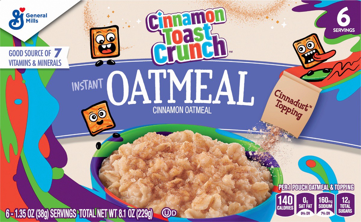 Cinnamon Toast Crunch Instant Oatmeal, 6 ct, 8.8 oz 