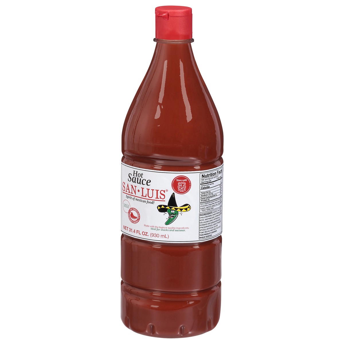 slide 13 of 14, San-Luis Mild Mexican Flavor Hot Sauce 31.4 fl oz, 31.40 fl oz