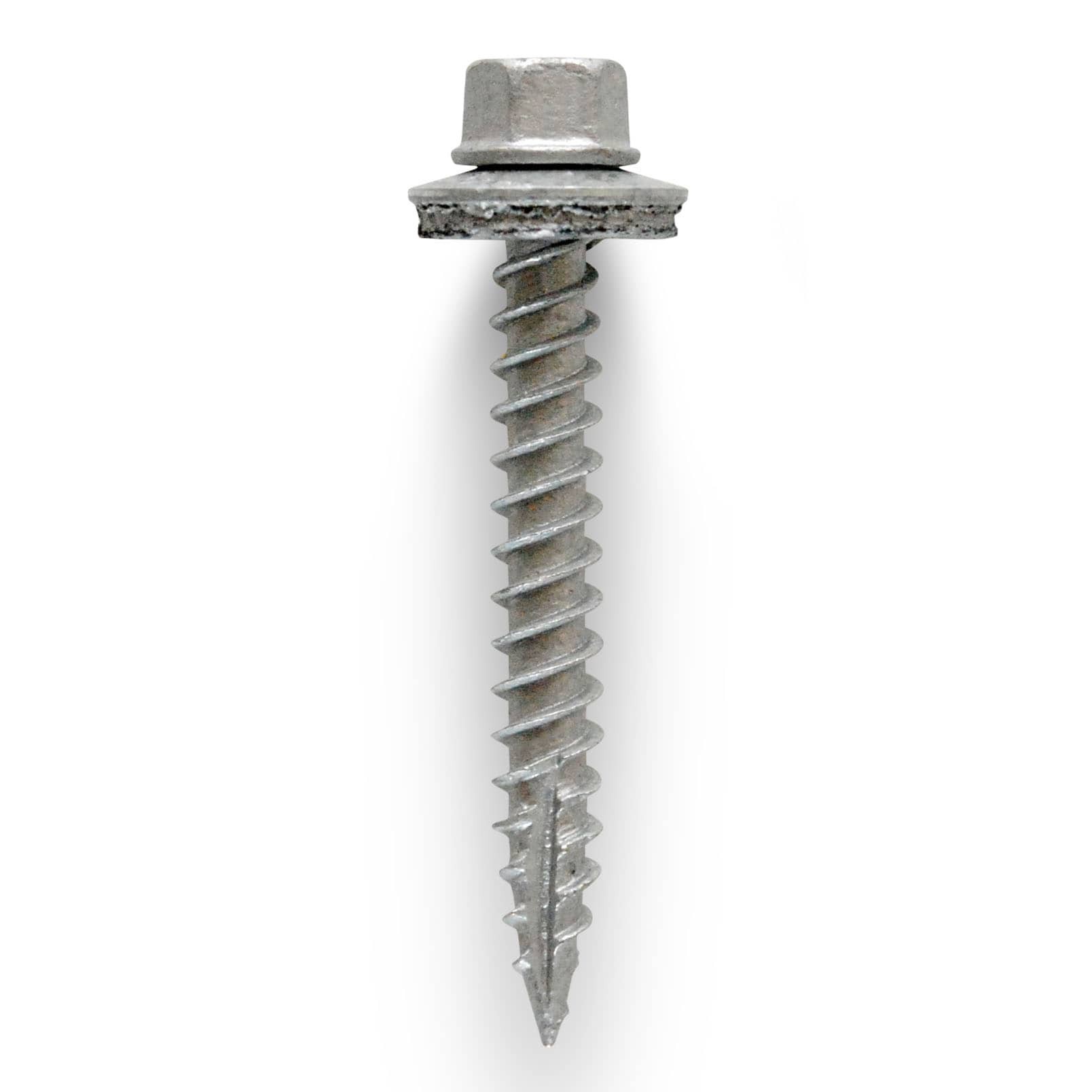 slide 1 of 4, Union Corrugating #10 x 1-1/2-in Galvanized Metal Galvanized/Coated Self-tapping Roofing Screws 100 -Count, 1 ct
