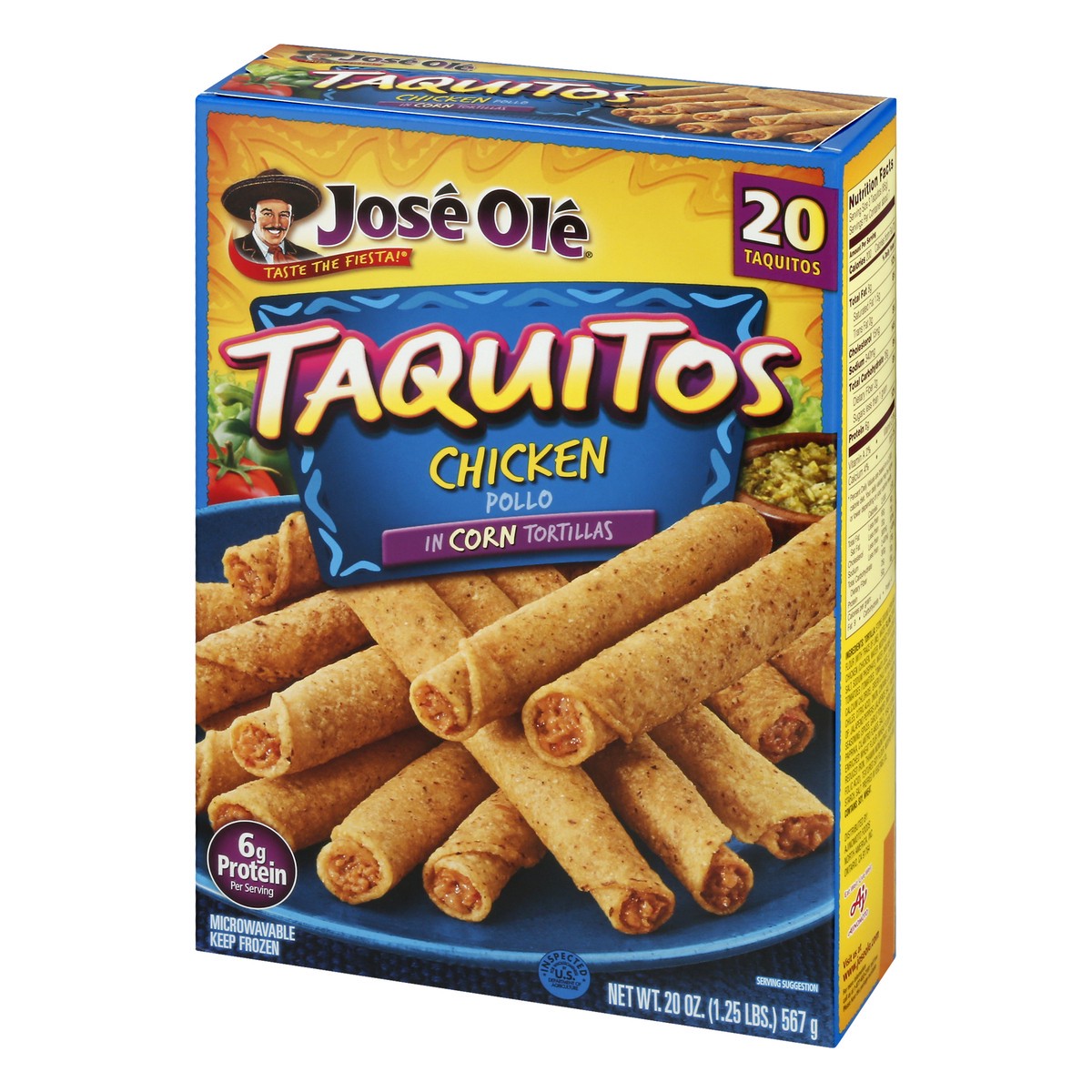 slide 7 of 13, José Olé Chicken Taquitos in Corn Tortillas, 20 ct