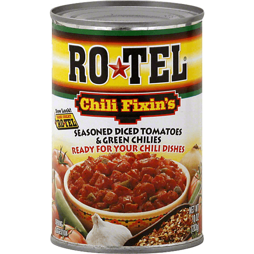 slide 2 of 2, Rotel Chili Fixin's Seasoned Diced Tomatoes & Green Chilies, 10 oz