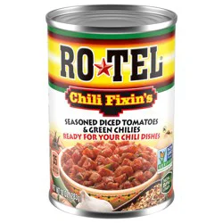 Rotel Seasoned Diced Tomatoes and Green Chilies Chili Fixins 10 oz