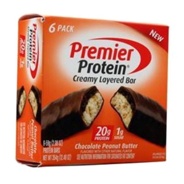 slide 1 of 5, Premier Protein Protein Bars - Chocolate Peanut Butter, 6 ct