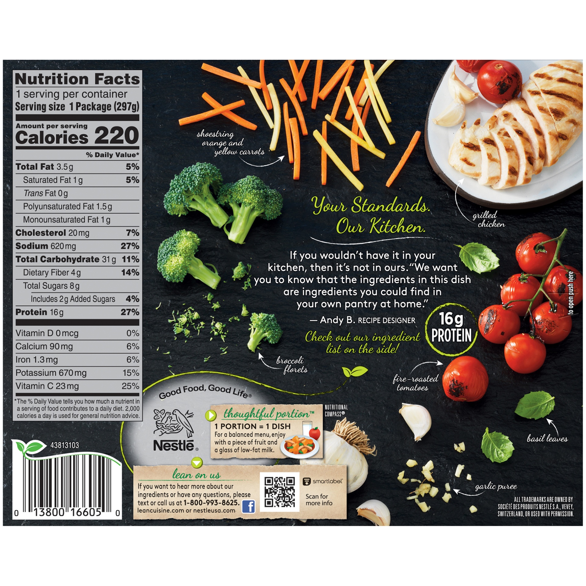 slide 6 of 8, Lean Cuisine Marketplace Roasted Chicken Garden Vegetables, 10.5 oz