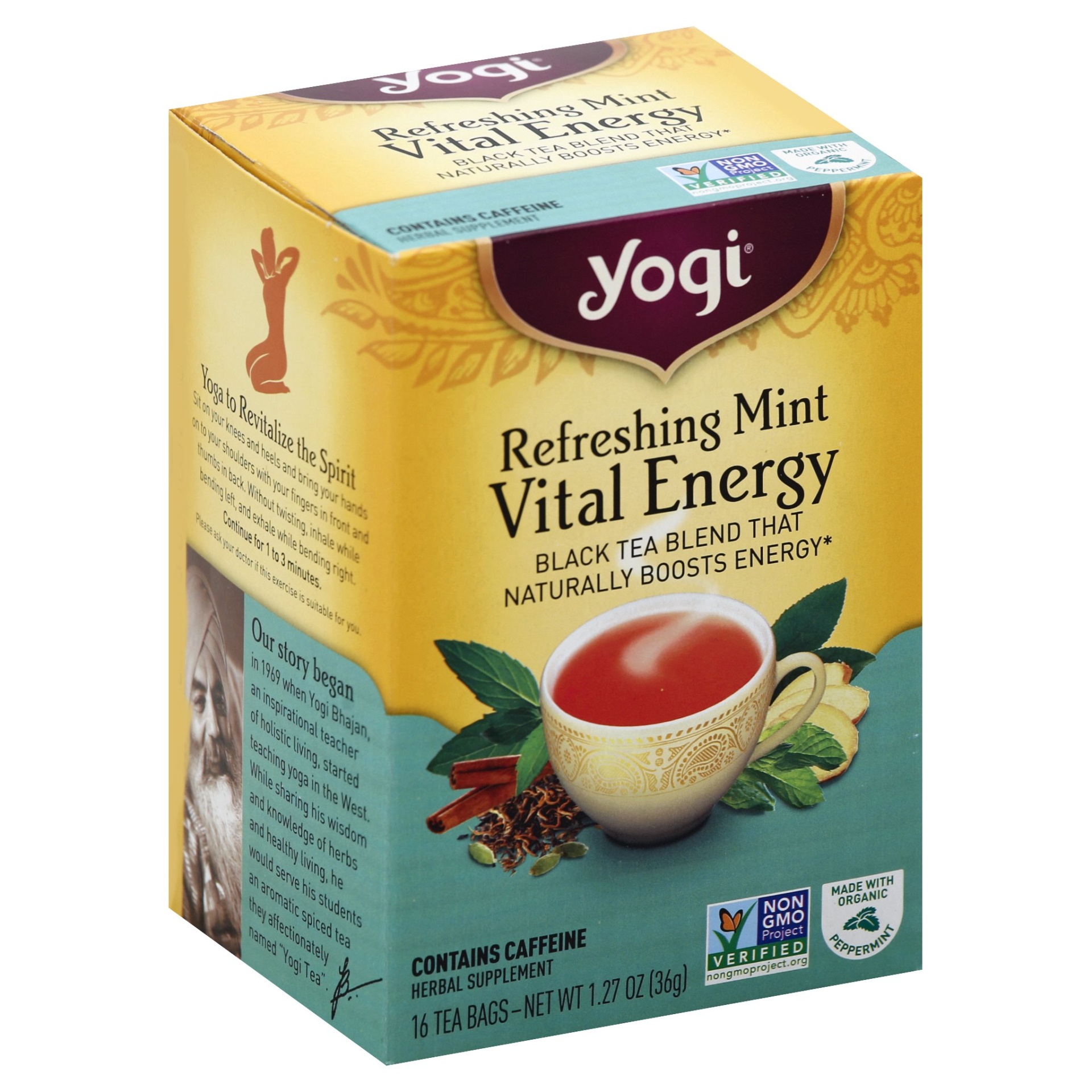 slide 1 of 4, Yogi Refreshing Mint ReVitalize Tea, 16 ct