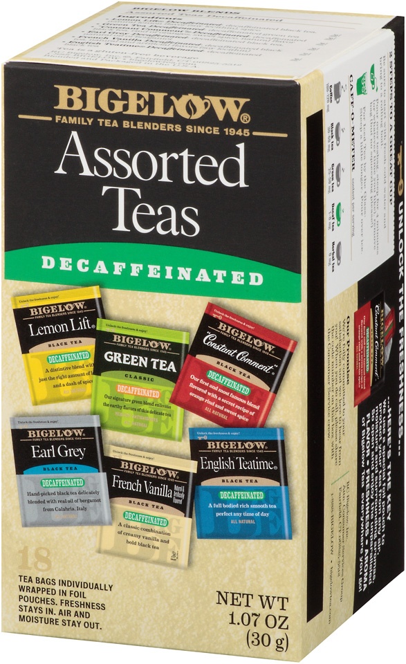 slide 3 of 7, Bigelow Decaffeinated Assorted Teas - 18 ct, 18 ct