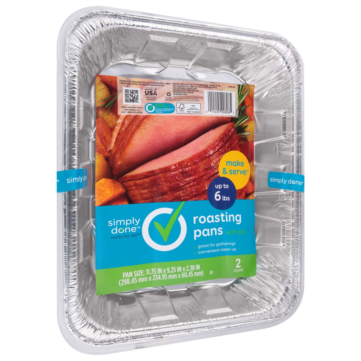 slide 14 of 14, Simply Done Roasting Pans with Lid 2 ea, 2 ct