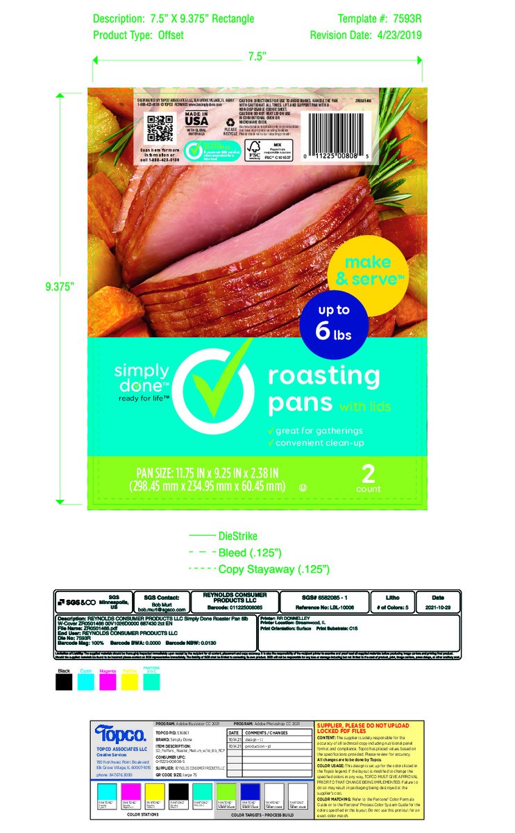 slide 8 of 14, Simply Done Roasting Pans with Lid 2 ea, 2 ct