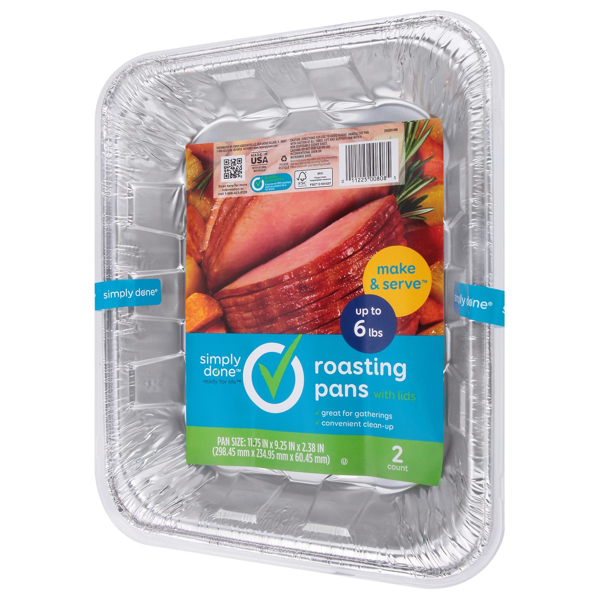 slide 2 of 14, Simply Done Roasting Pans with Lid 2 ea, 2 ct