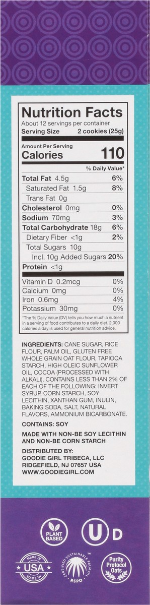 slide 6 of 9, Goodie Girl Cookies Chocolate Creme, 10.6 oz