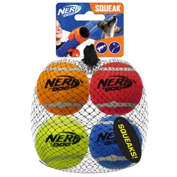 Nerf Dog 2.5 Inch Squeak Tennis Ball - Blue, Green, Orange, Red