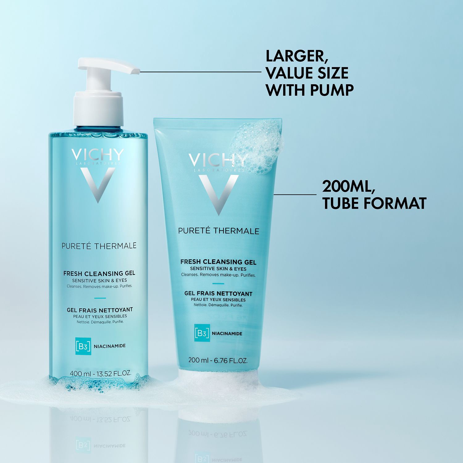 slide 2 of 6, Vichy Purete Thermale Fresh Cleansing Gel 13.52 fl oz, 13.53 oz