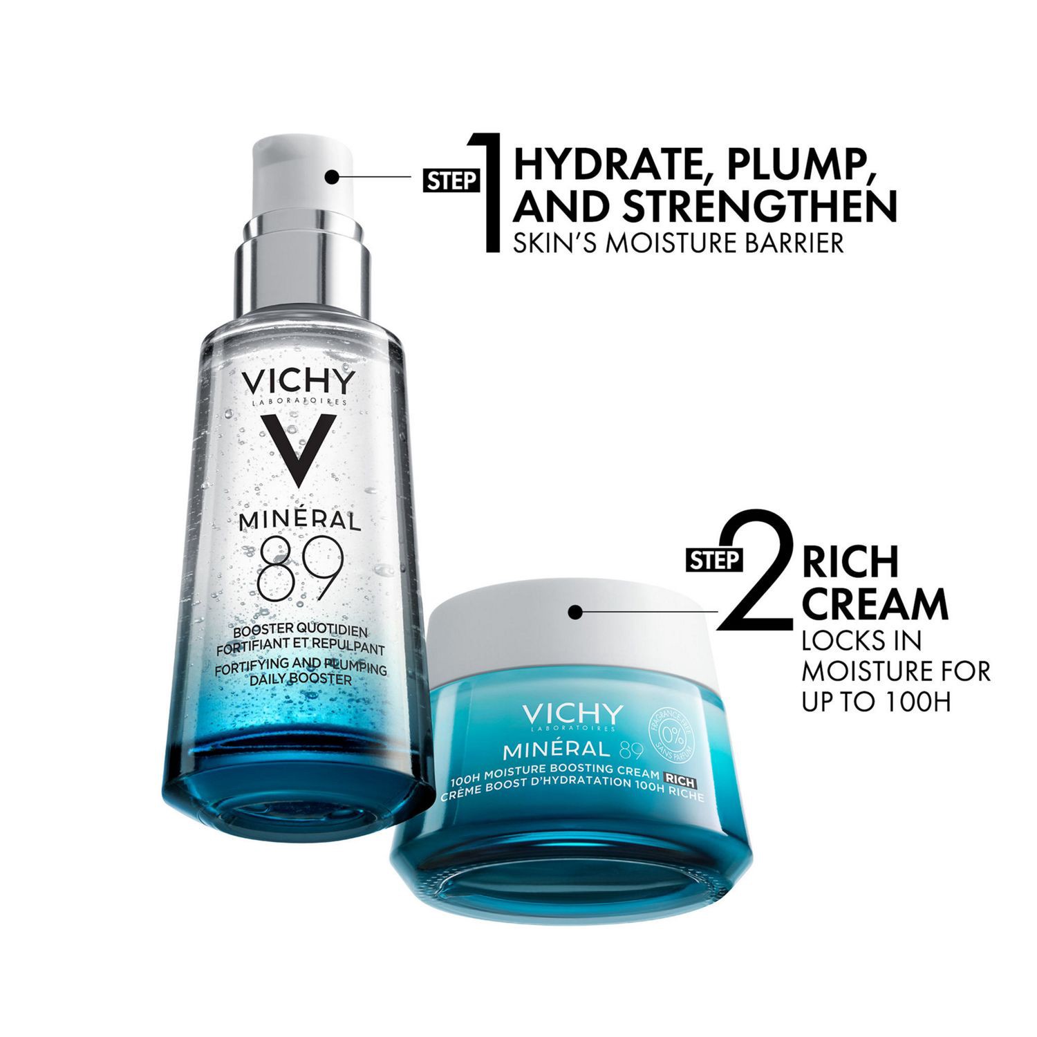 slide 5 of 9, VICHY Mineral 89 Riche Fragrance-Free Moisturizer, 1.69 oz