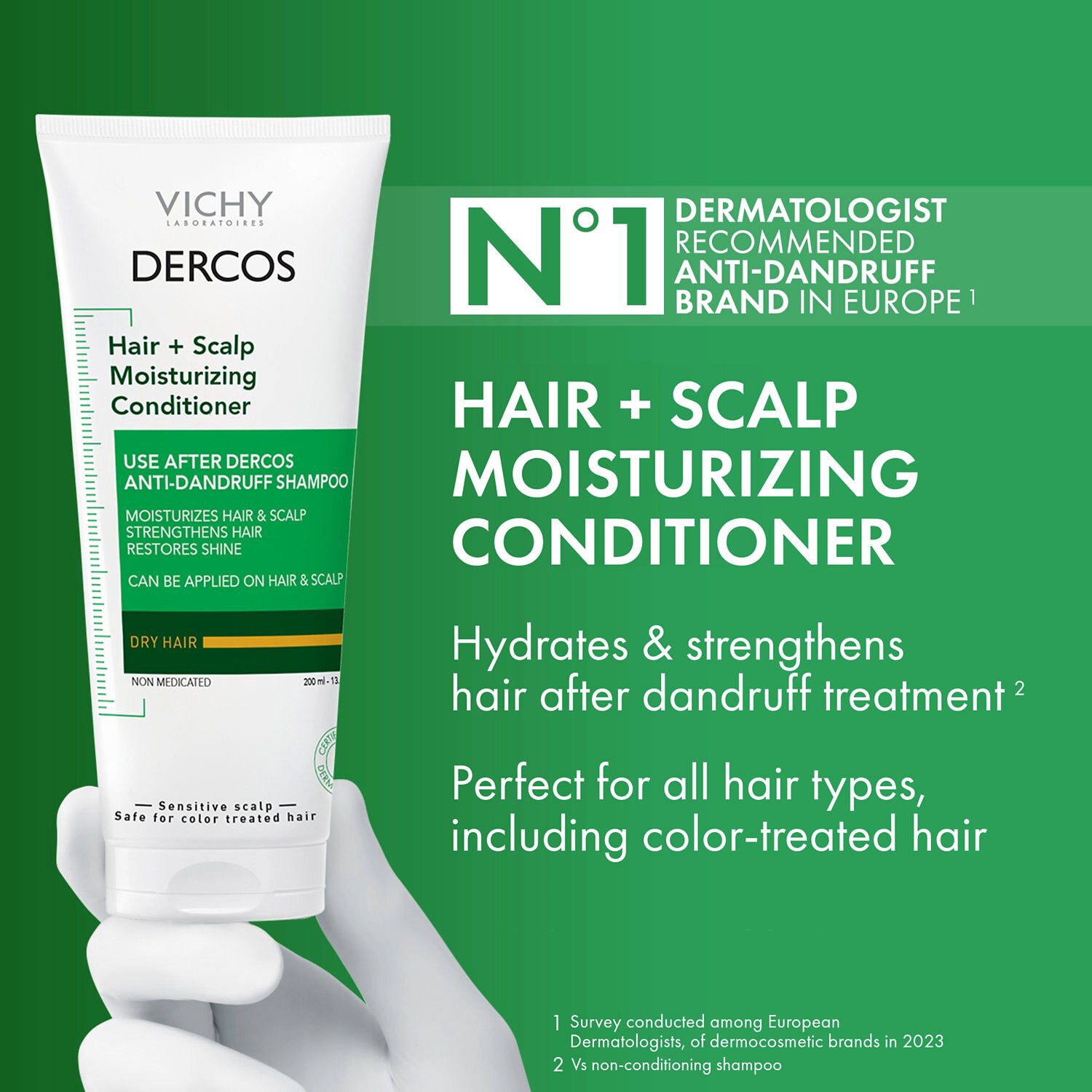 slide 4 of 8, Vichy Laboratoires Vichy Dercos Hair + Scalp Anti-Dandruff Moisturizing Conditioner, 6.7 Oz, 6.7 oz