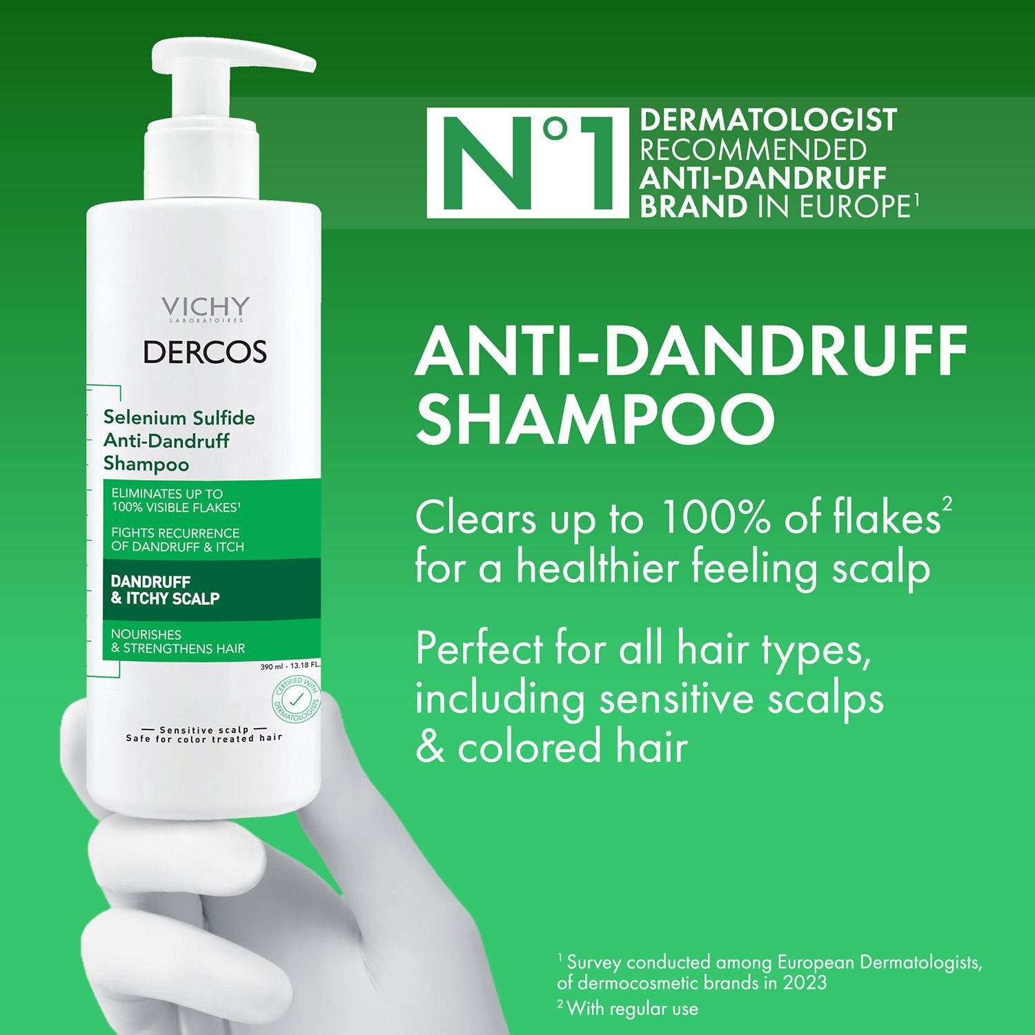 slide 6 of 8, Vichy Laboratories Vichy Anti-Dandruff Dermatological Shampoo Dry Hair 400Ml, 13.1 oz