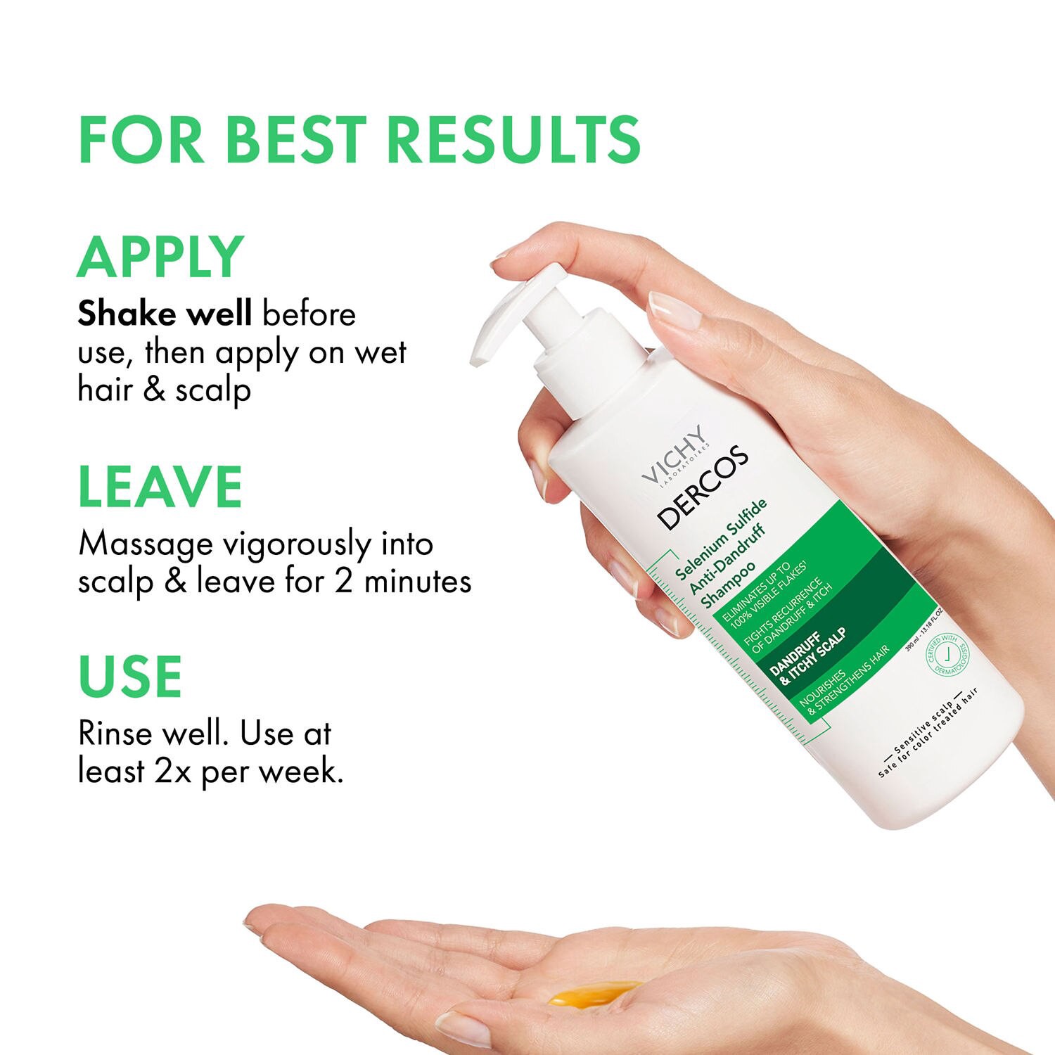 slide 5 of 8, Vichy Laboratories Vichy Anti-Dandruff Dermatological Shampoo Dry Hair 400Ml, 13.1 oz