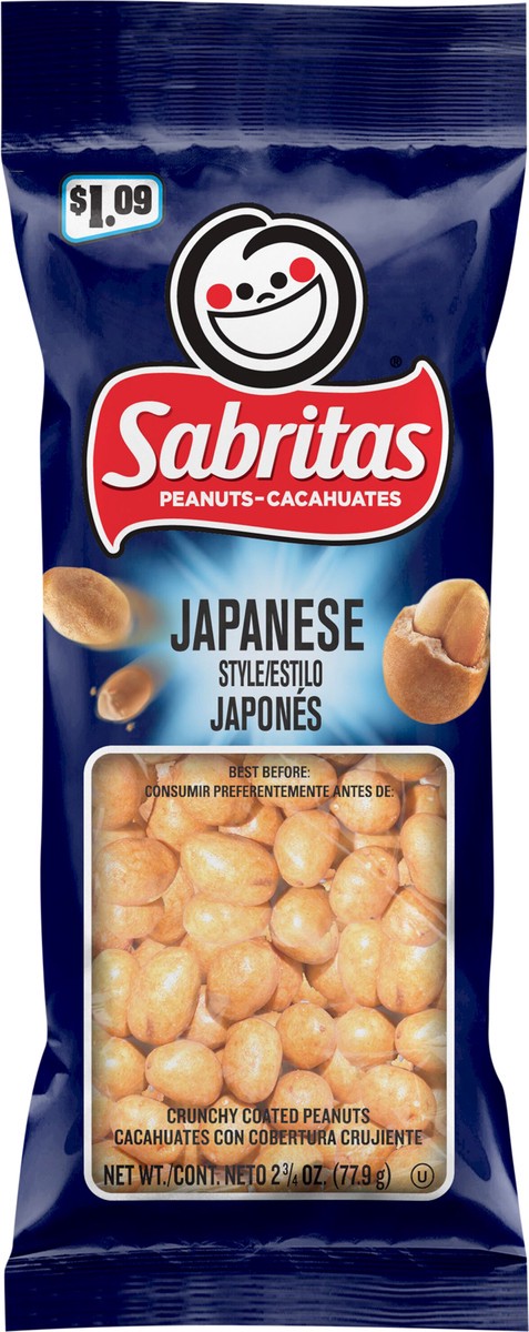 slide 2 of 3, Sabritas Peanuts Japanese 2 3/4 Oz, 2.75 oz
