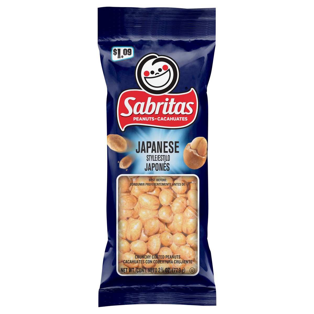 slide 1 of 3, Sabritas Peanuts Japanese 2 3/4 Oz, 2.75 oz