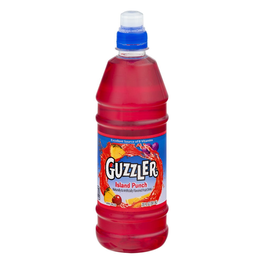 slide 1 of 1, Guzzler Island Punch Fruit Drink, 20 fl oz