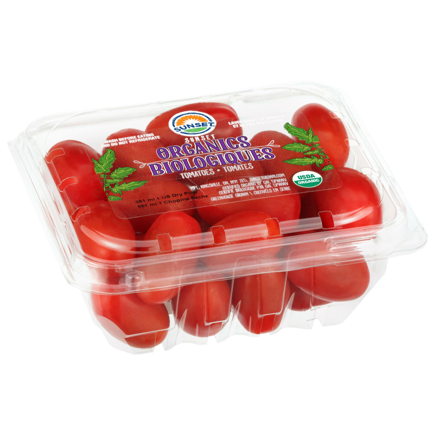 slide 5 of 6, Organic Grape Tomatoes, 1 pint