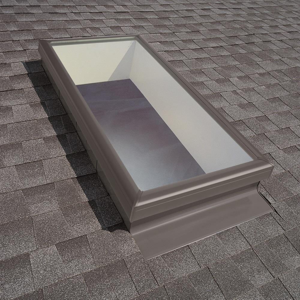 slide 4 of 6, VELUX 22-1/2-in x 22-1/2-in Fixed Curb mount Aluminum Skylight with Laminated Low-E argon Glass, 1 ct