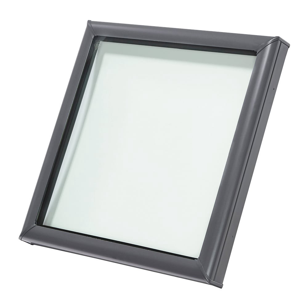 slide 1 of 6, VELUX 22-1/2-in x 22-1/2-in Fixed Curb mount Aluminum Skylight with Laminated Low-E argon Glass, 1 ct